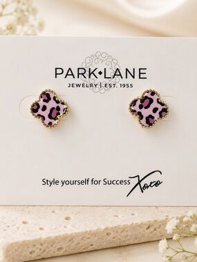 Park Lane Pink Leopard Icon Earrings